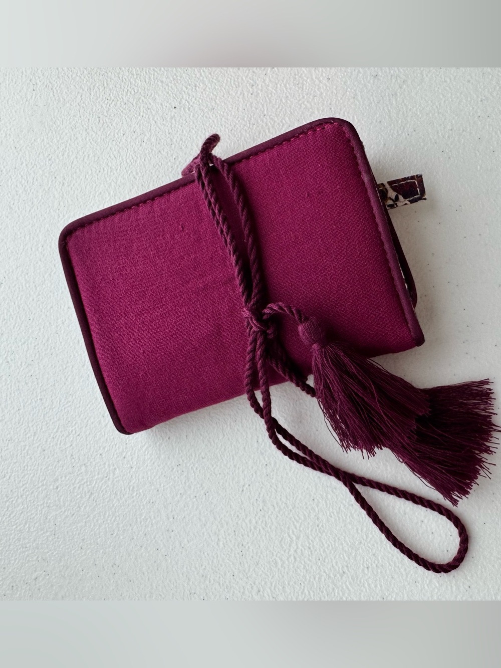 Sézane Paris Floral Rue Saint Fiacre Accessory Pouch NWOT Burgundy Purple